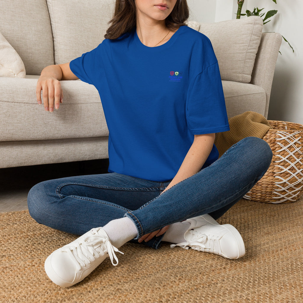 Front Line Mission Logo T‑Shirt — Minimal Small Chest Graphic