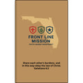 Vegan Leather Journal — Front Line Mission Engraved Faith-Based Notebook (Galatians 6:2)