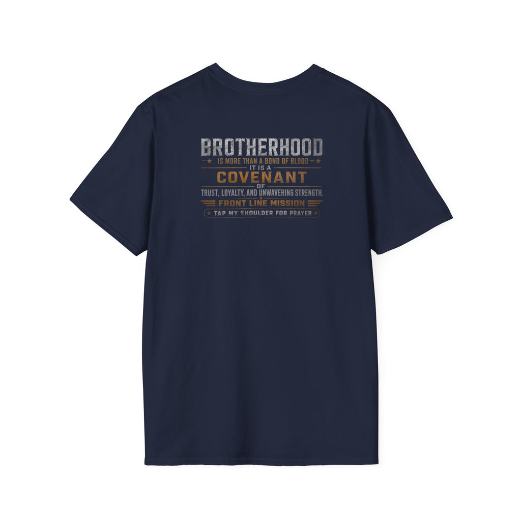 Front Line Mission Logo T‑Shirt — Small Chest Emblem Comfort Tee
