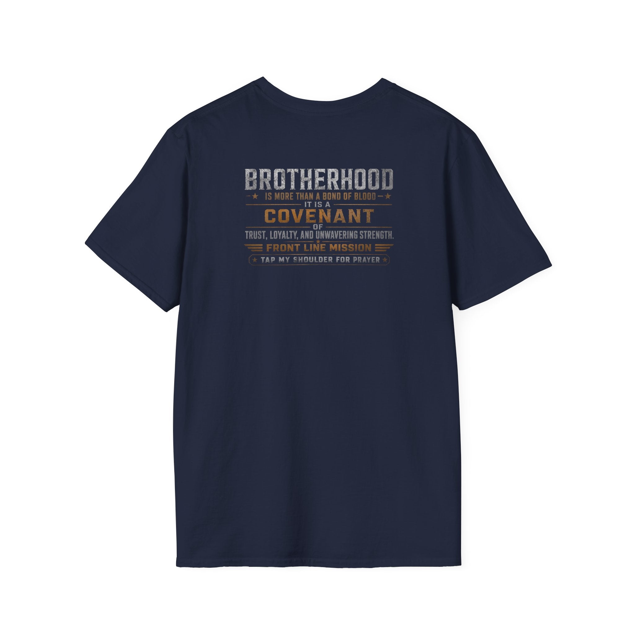 Front Line Mission Logo T‑Shirt — Small Chest Emblem Comfort Tee