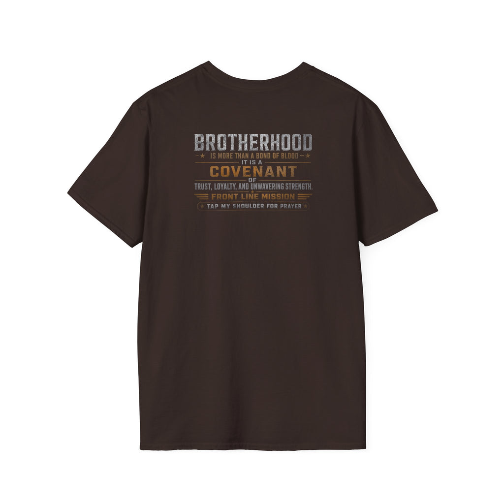 Front Line Mission Logo T‑Shirt — Small Chest Emblem Comfort Tee