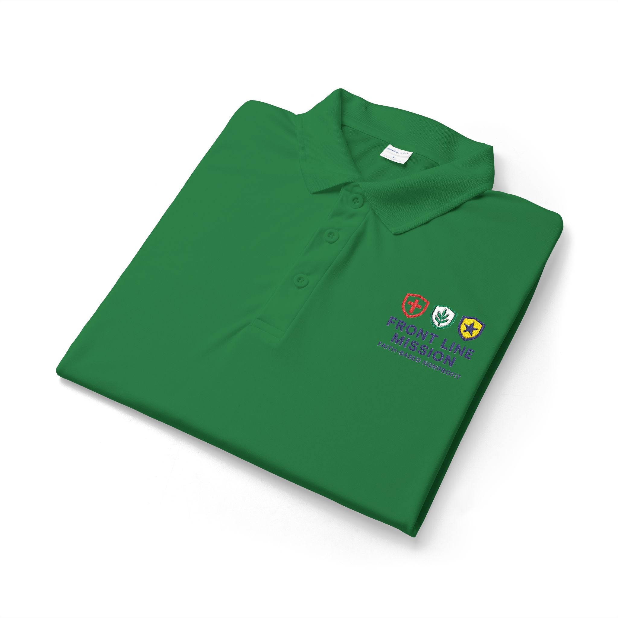 Front Line Mission Embroidered Polo Shirt — Medical, Fire & Police Support