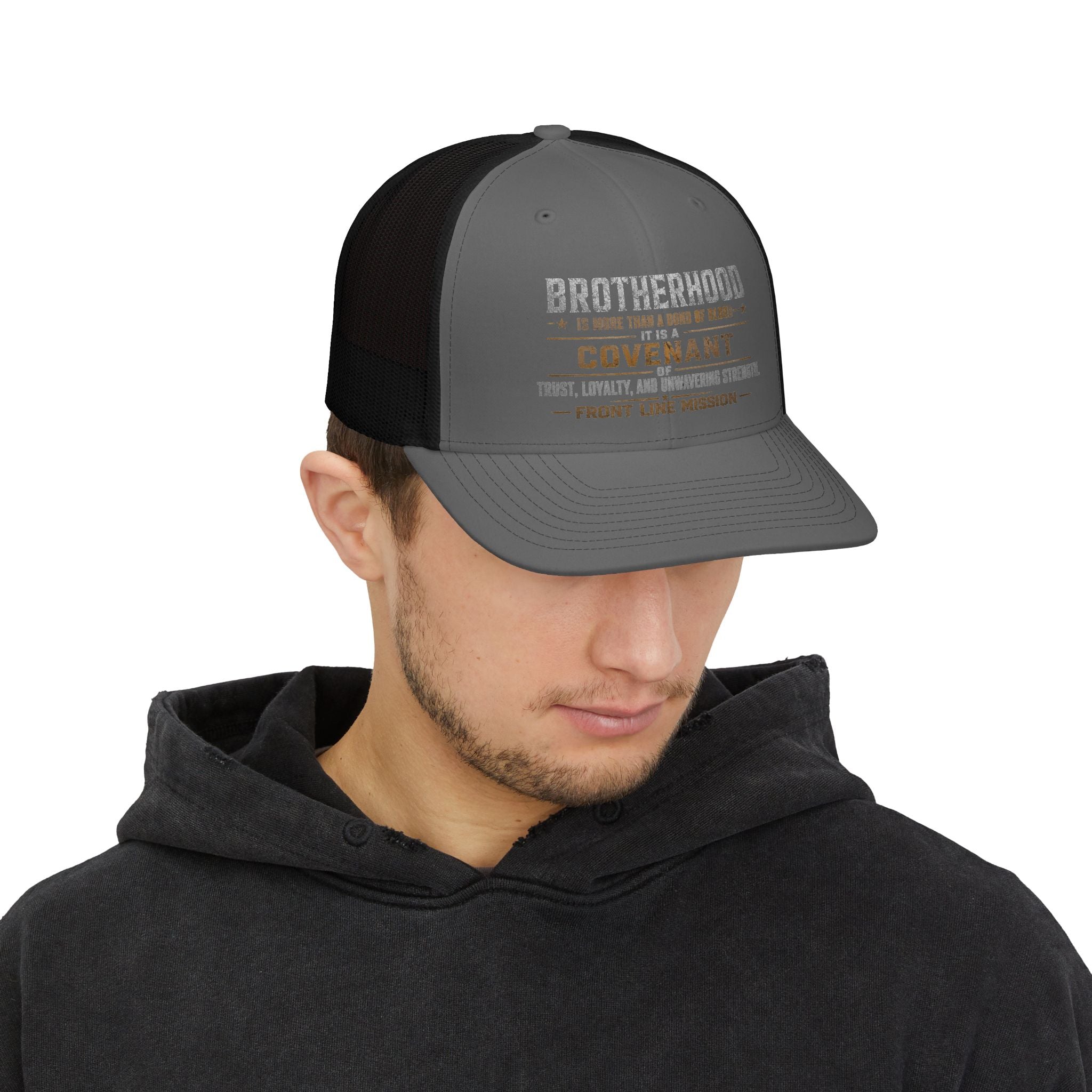 Brotherhood Covenant Trucker Cap — Front Line Mission Snapback