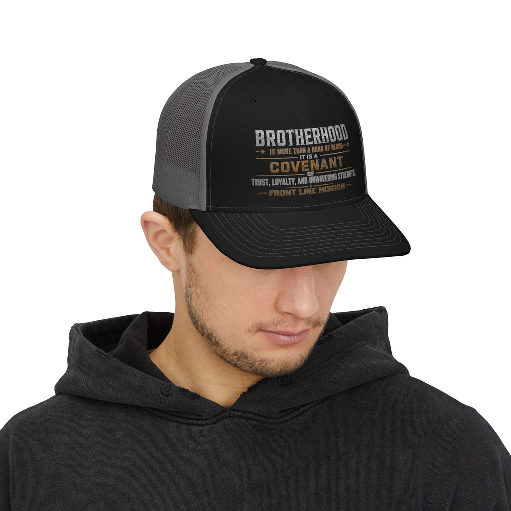 Brotherhood Covenant Trucker Cap — Front Line Mission Snapback