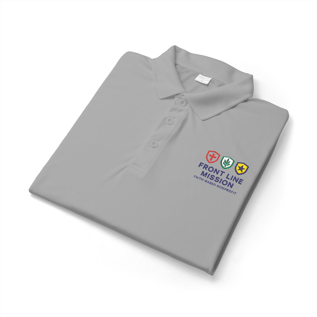 Front Line Mission Embroidered Polo Shirt — Medical, Fire & Police Support