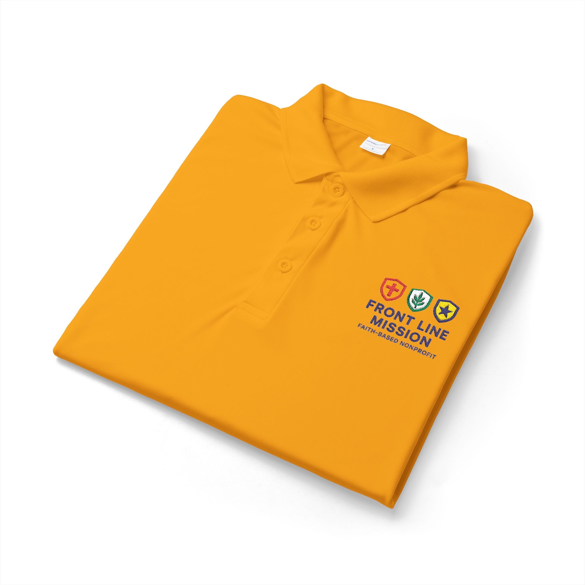 Front Line Mission Embroidered Polo Shirt — Medical, Fire & Police Support