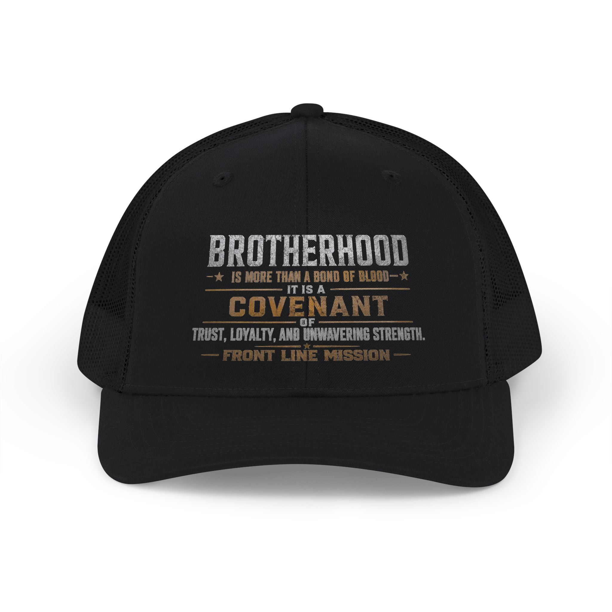 Brotherhood Covenant Trucker Cap — Front Line Mission Snapback