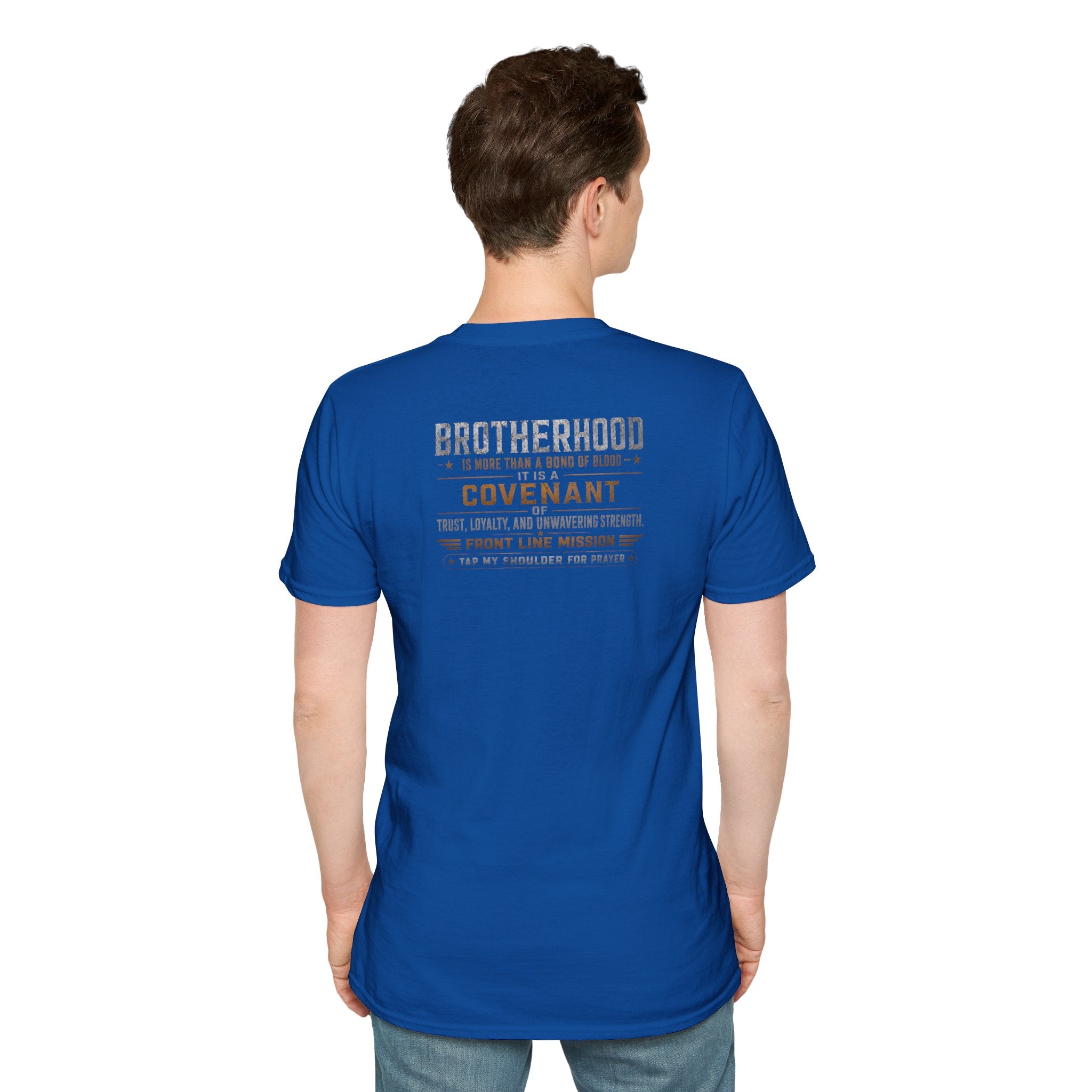 Front Line Mission Logo T‑Shirt — Small Chest Emblem Comfort Tee