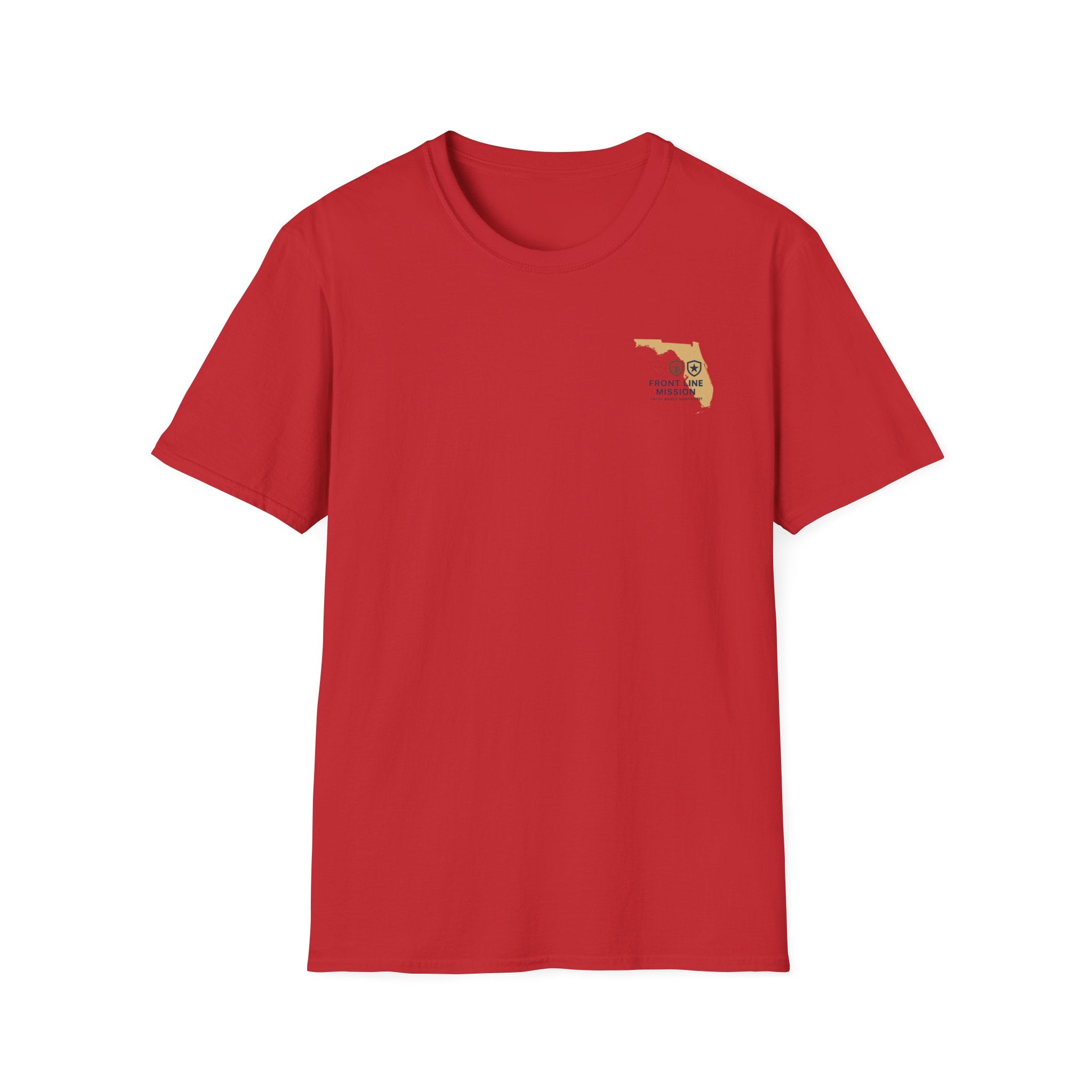 Florida Front Line Mission Tee — Small Chest Logo Volunteer/Charity T-Shirt