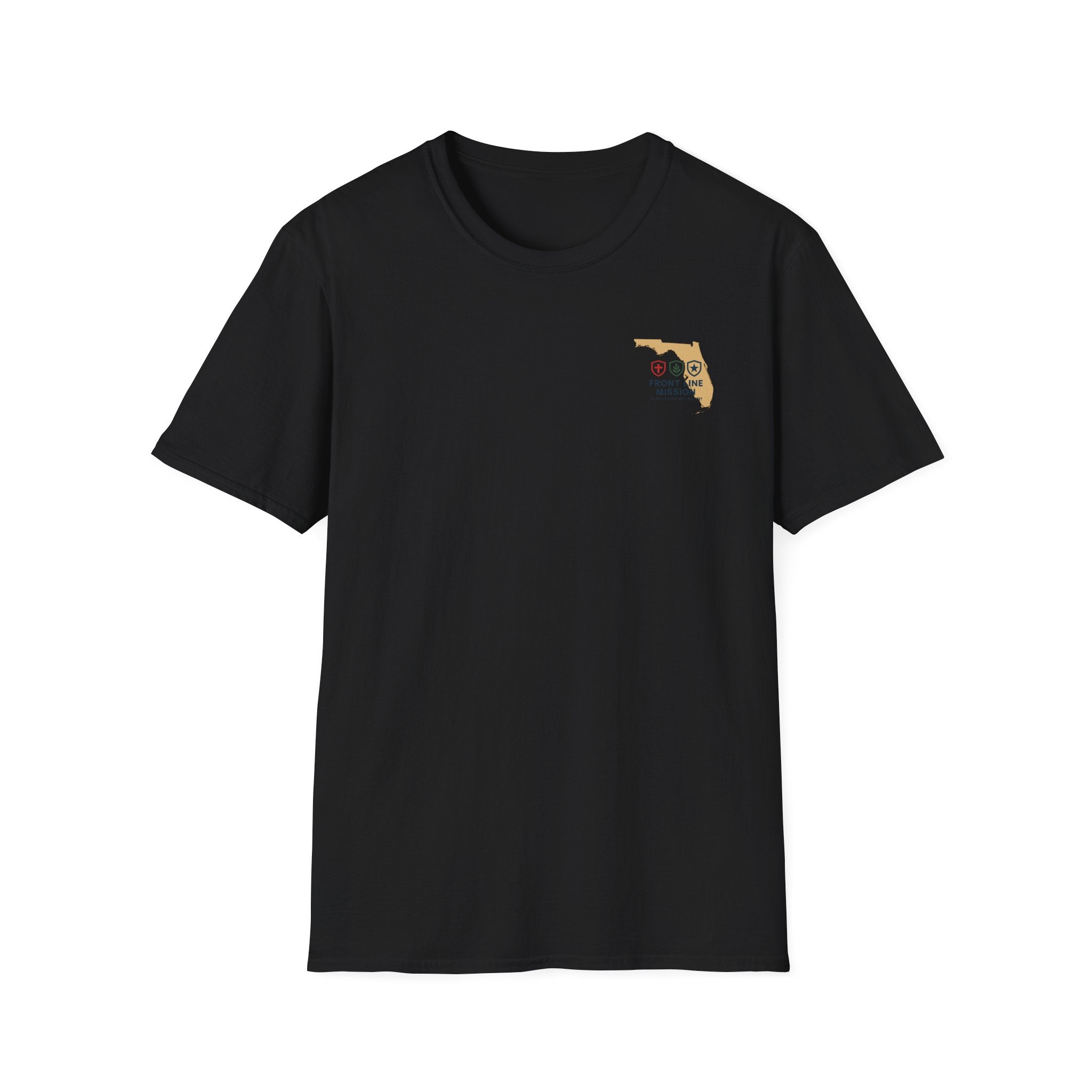 Florida Front Line Mission Tee — Small Chest Logo Volunteer/Charity T-Shirt