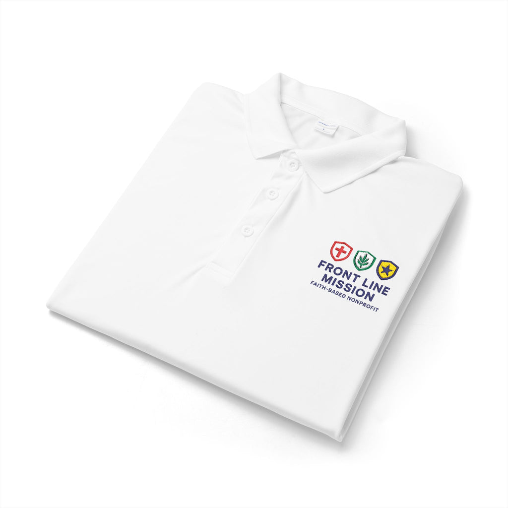 Front Line Mission Embroidered Polo Shirt — Medical, Fire & Police Support