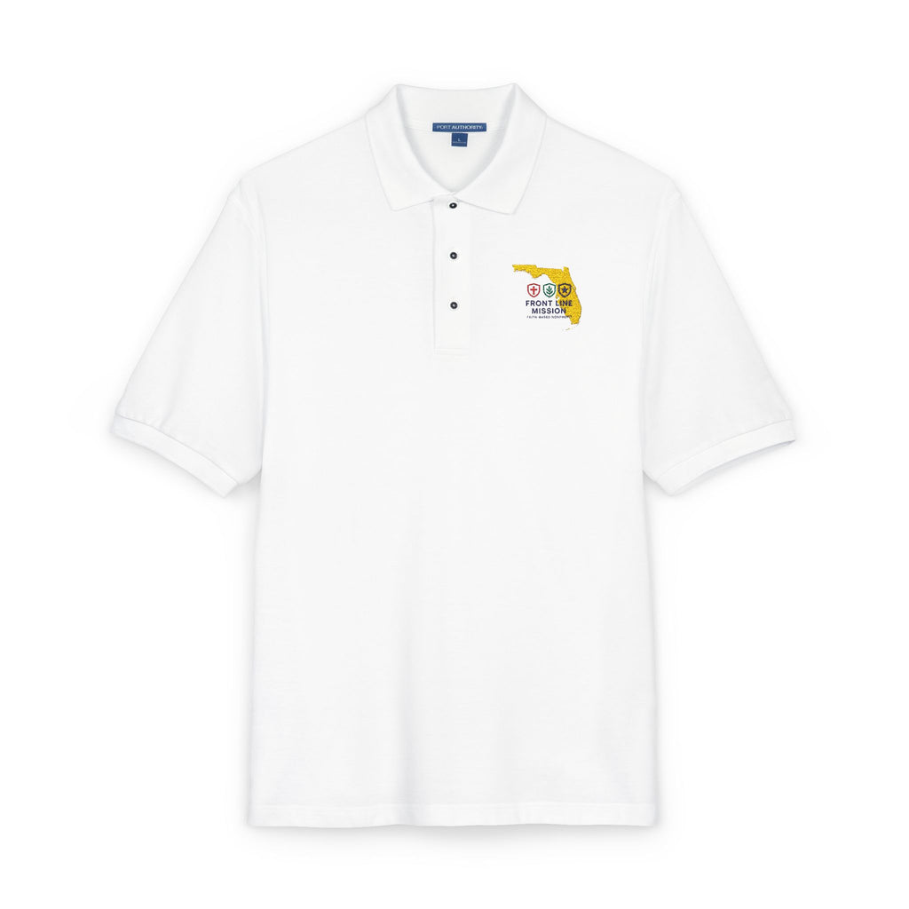Florida Floral Map Embroidered Polo Shirt