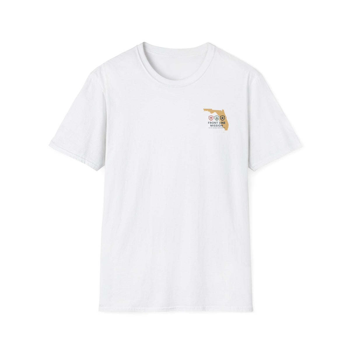 Florida Front Line Mission Tee — Small Chest Logo Volunteer/Charity T-Shirt