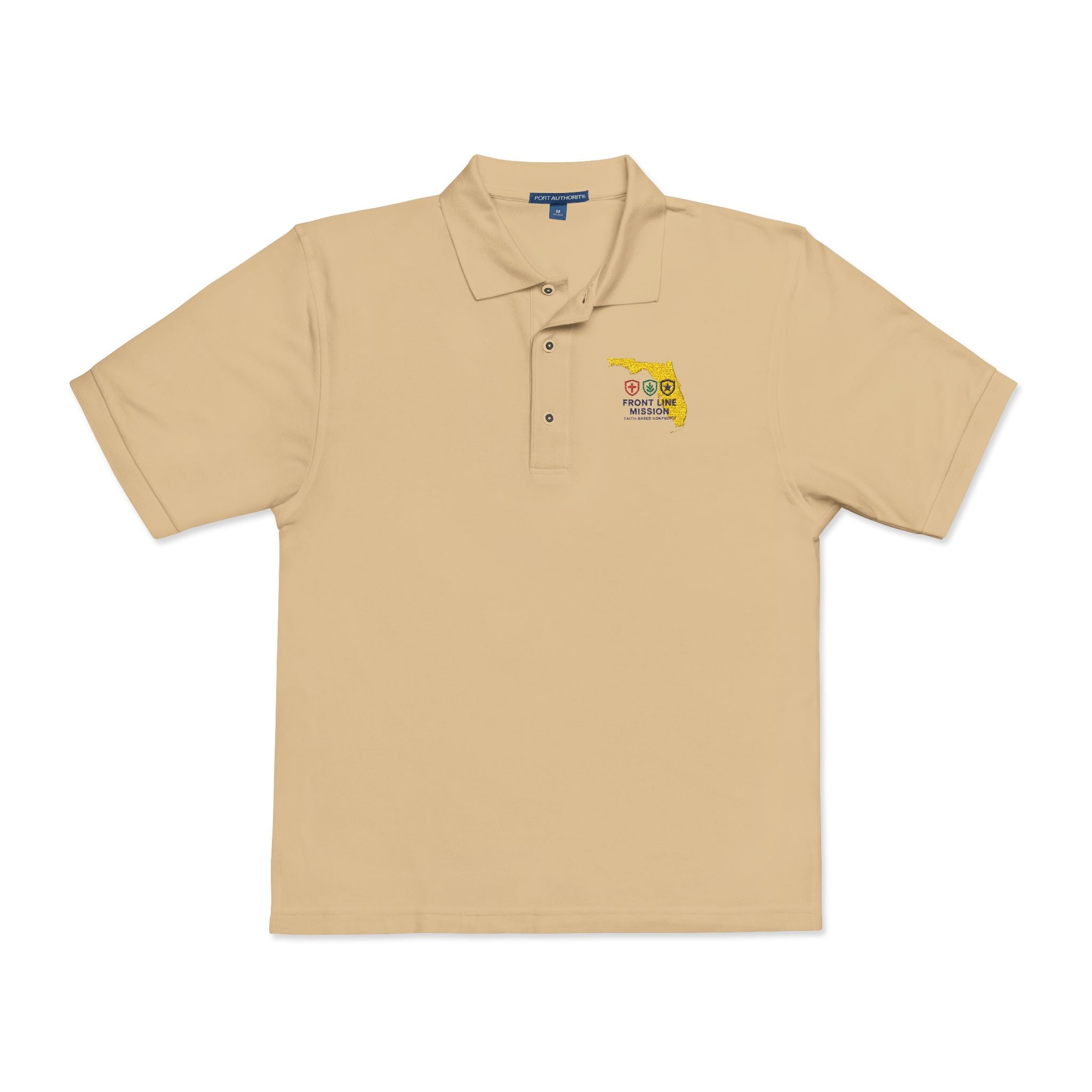 Florida Floral Map Embroidered Polo Shirt