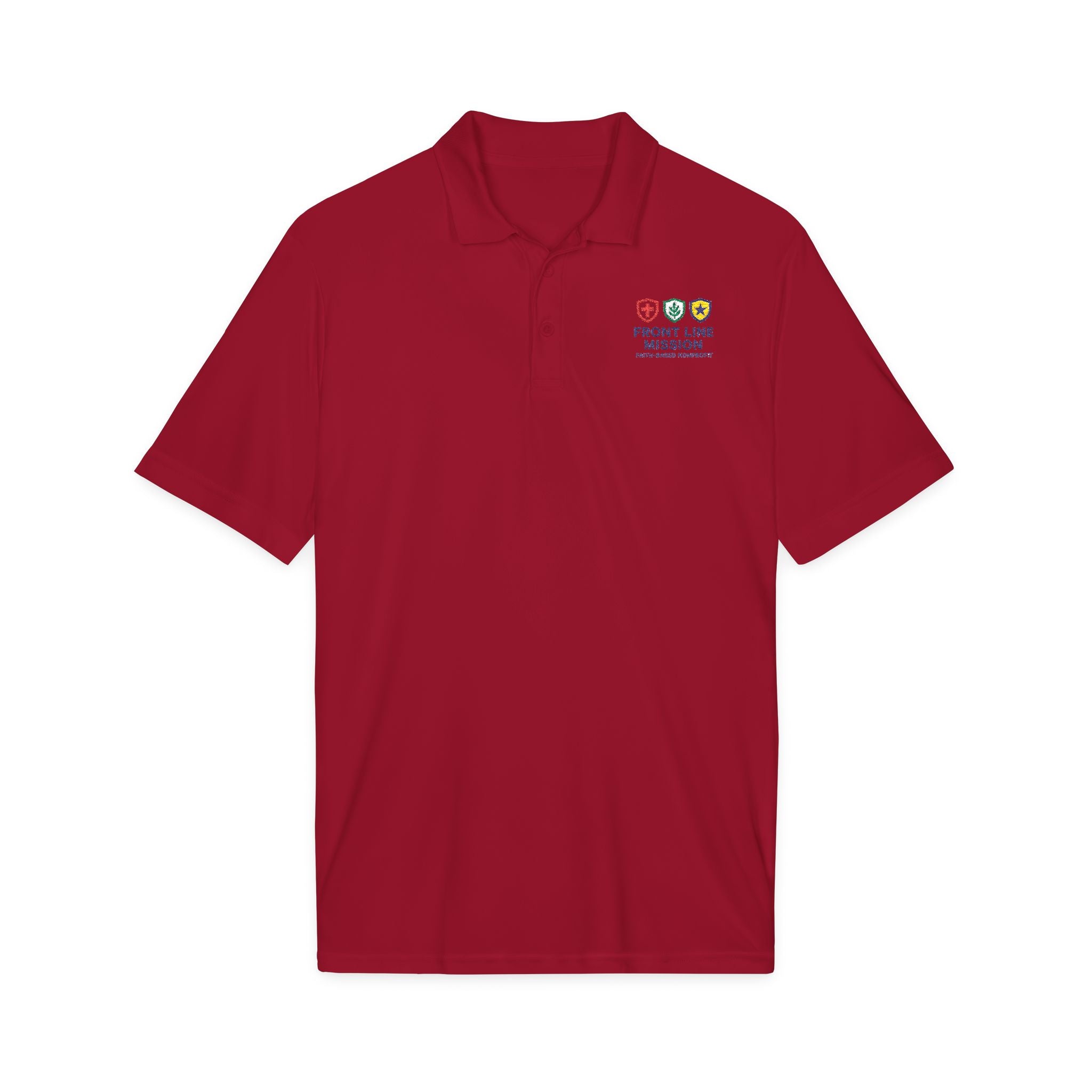 Front Line Mission Embroidered Polo Shirt — Medical, Fire & Police Support