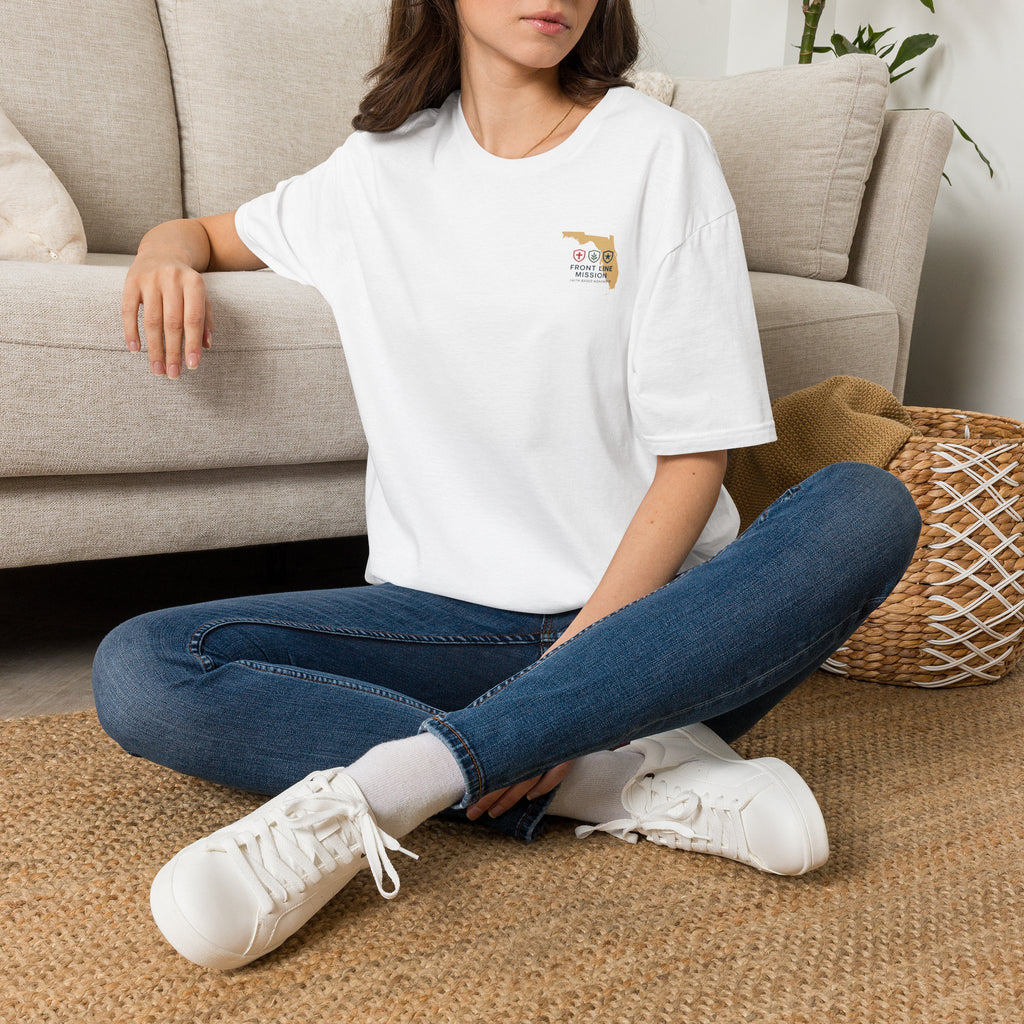 Florida Front Line Mission Tee — Small Chest Logo Volunteer/Charity T-Shirt