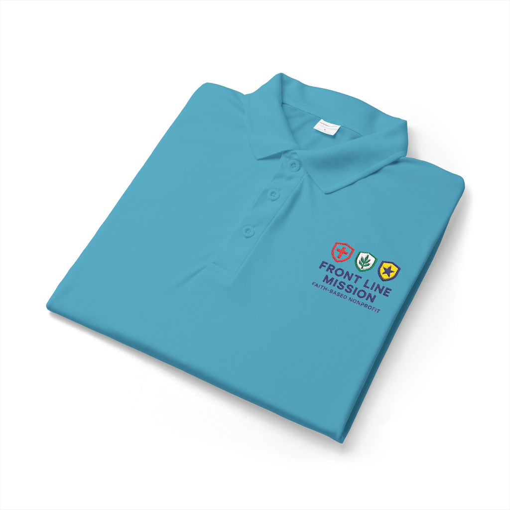 Front Line Mission Embroidered Polo Shirt — Medical, Fire & Police Support