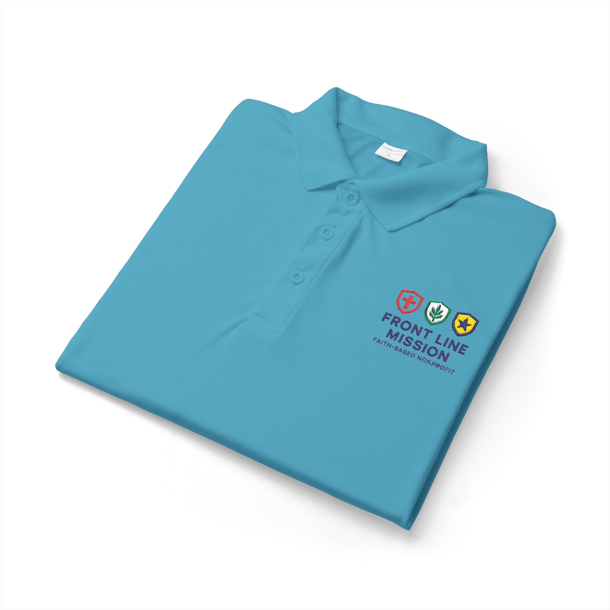 Front Line Mission Embroidered Polo Shirt — Medical, Fire & Police Support
