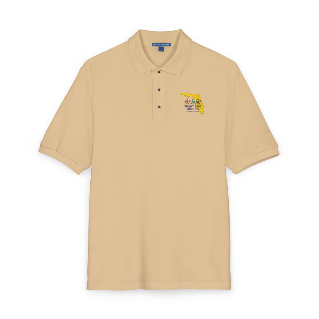 Florida Floral Map Embroidered Polo Shirt