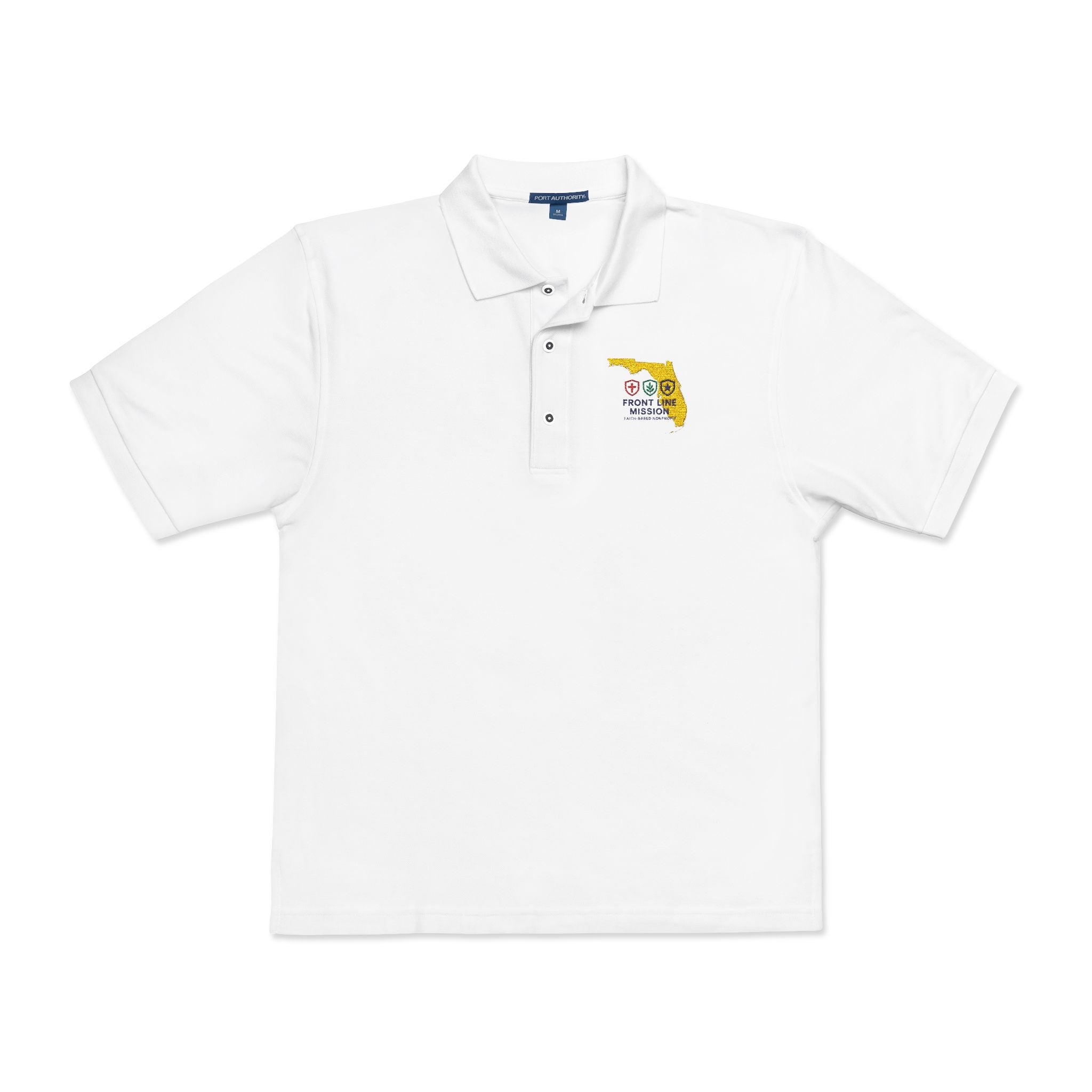 Florida Floral Map Embroidered Polo Shirt