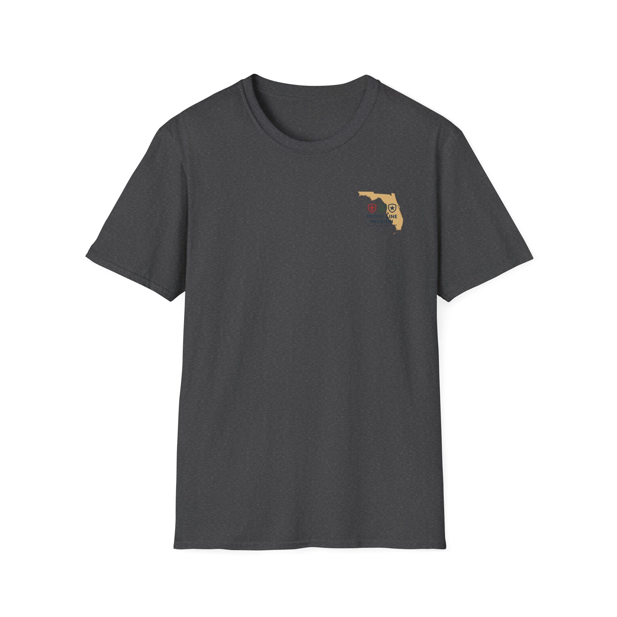 Florida Front Line Mission Tee — Small Chest Logo Volunteer/Charity T-Shirt