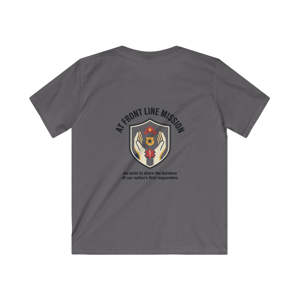 At Front Line Mission Kids T‑Shirt — First Responders Tribute Tee