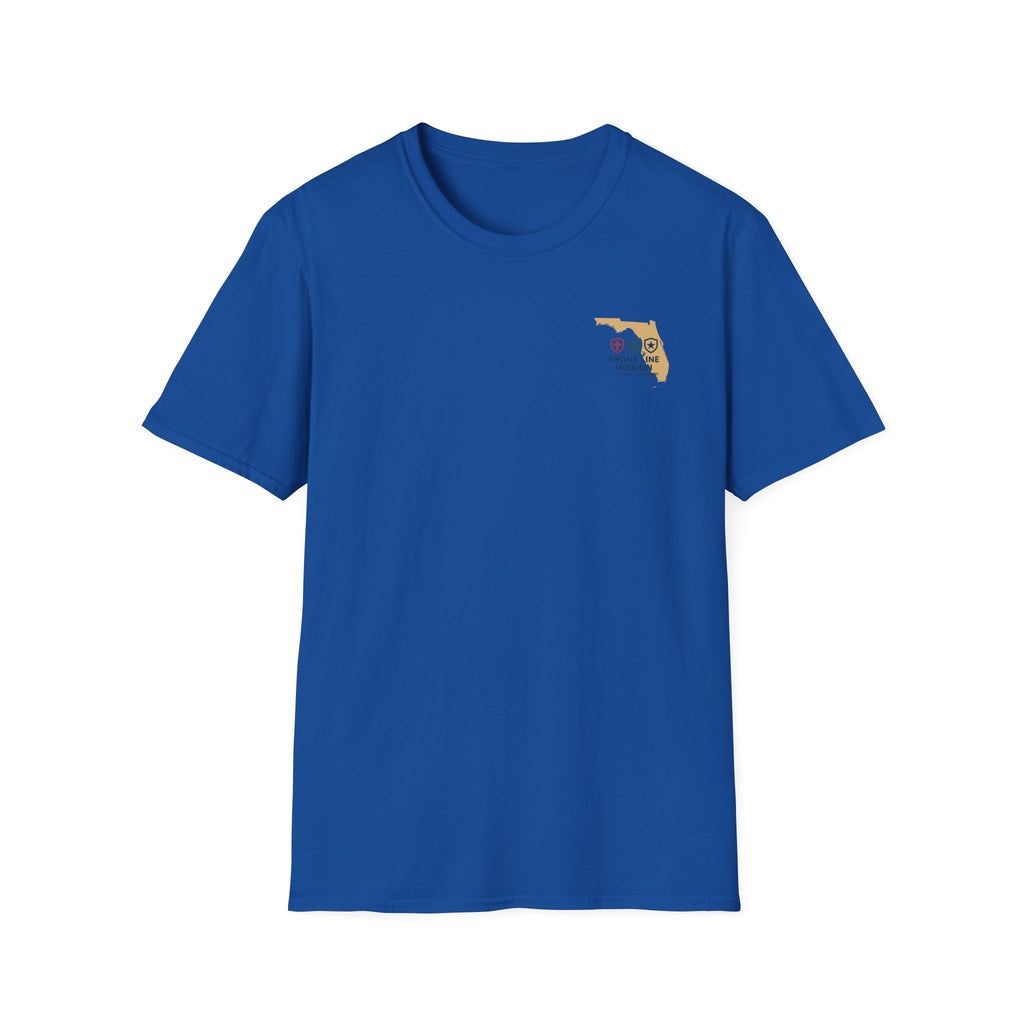 Florida Front Line Mission Tee — Small Chest Logo Volunteer/Charity T-Shirt