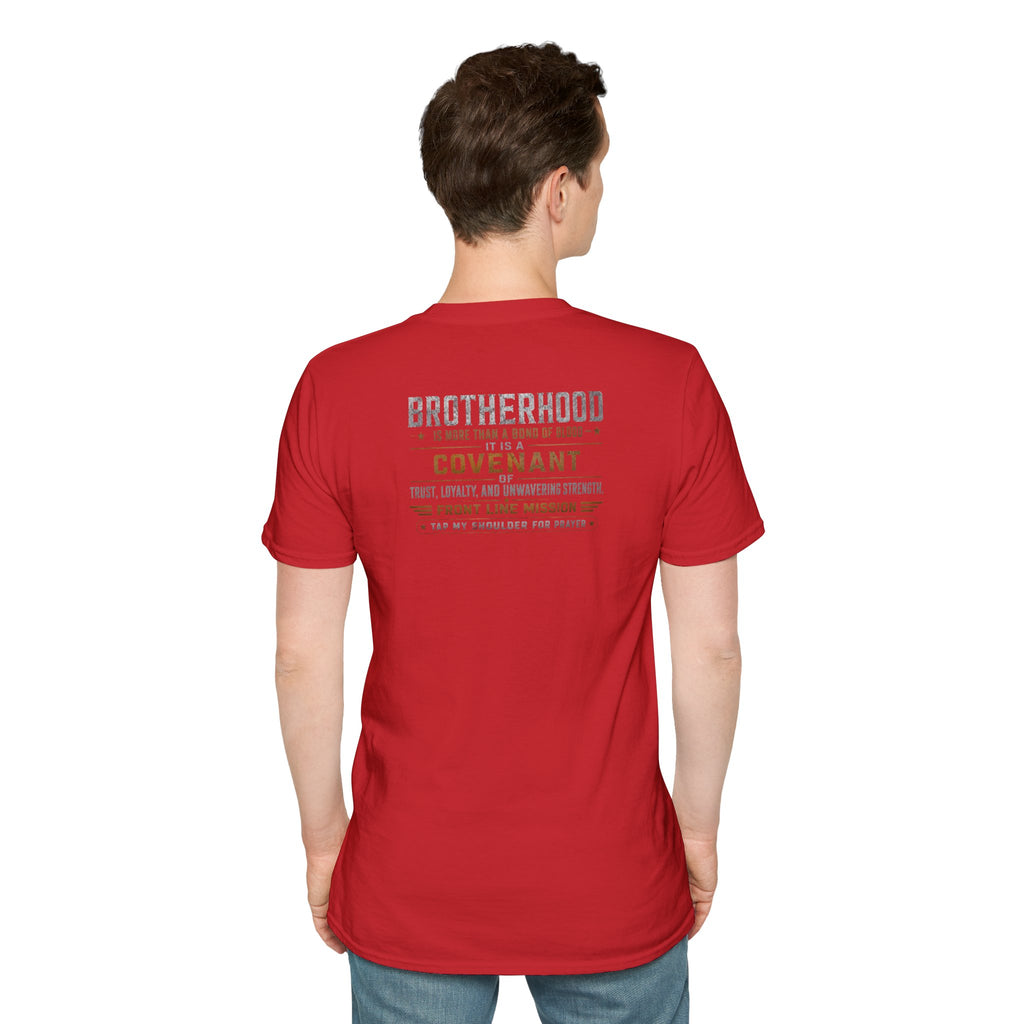 Front Line Mission Logo T‑Shirt — Small Chest Emblem Comfort Tee