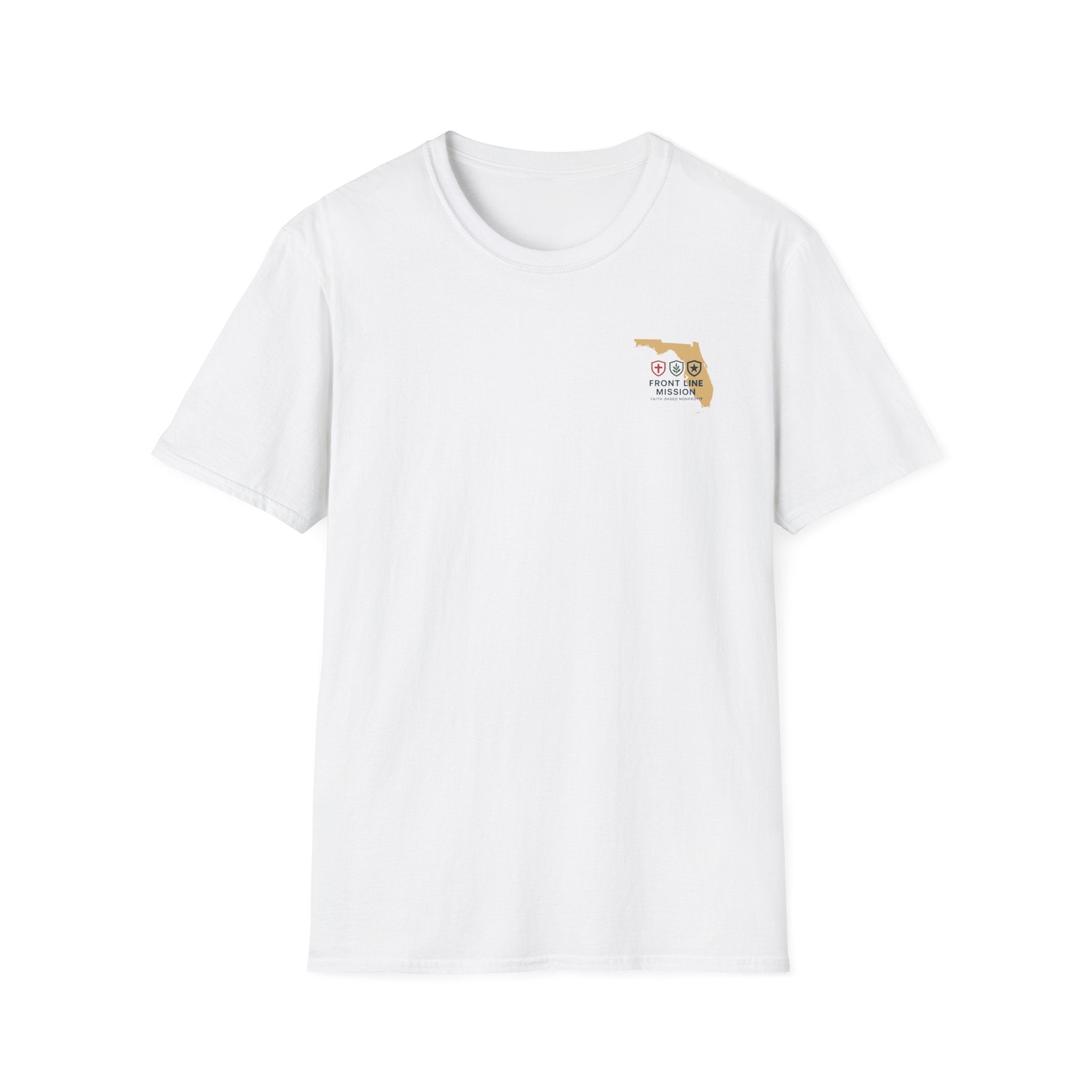 Florida Front Line Mission Tee — Small Chest Logo Volunteer/Charity T-Shirt