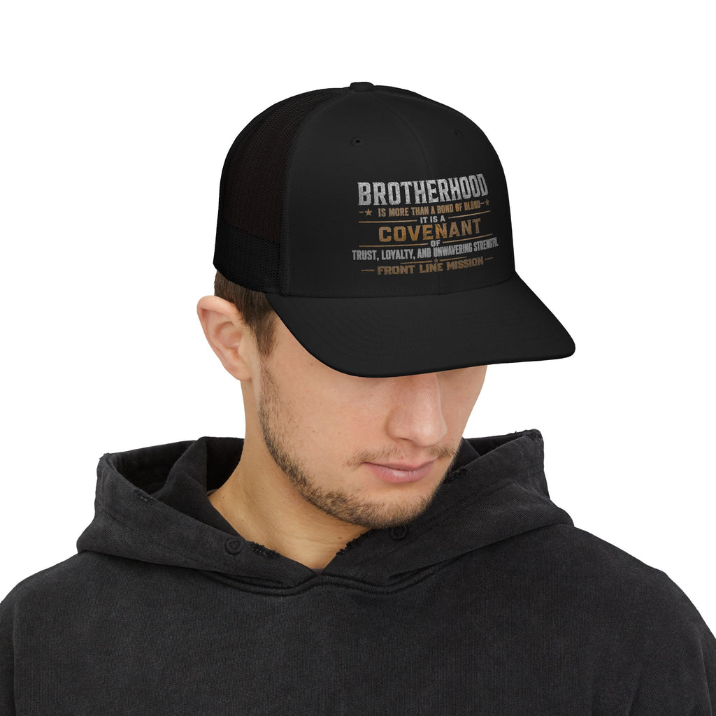 Brotherhood Covenant Trucker Cap — Front Line Mission Snapback