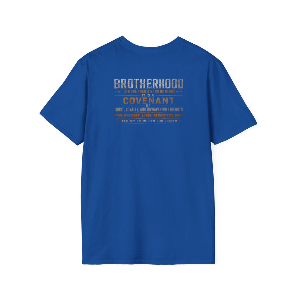 Front Line Mission Logo T‑Shirt — Small Chest Emblem Comfort Tee