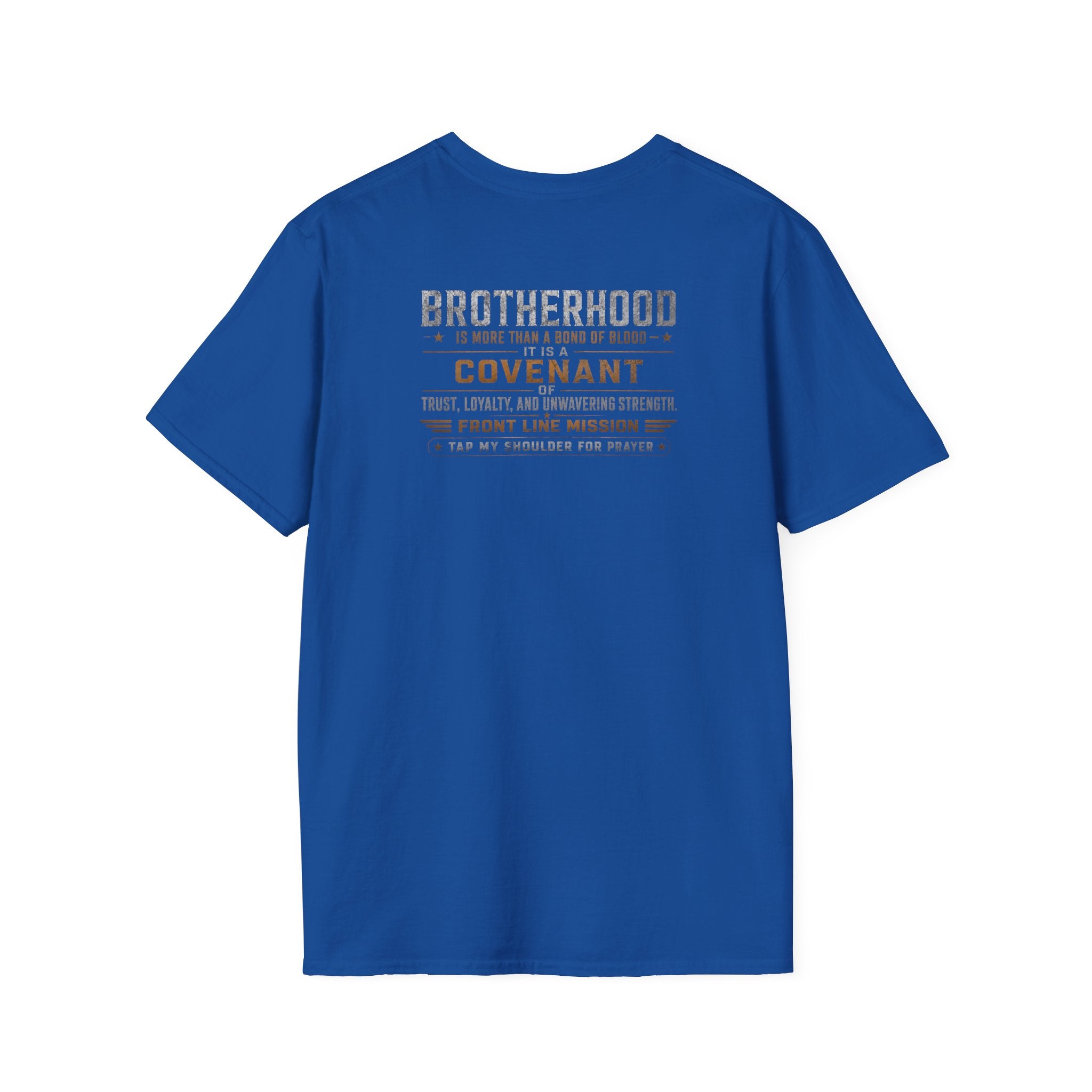 Front Line Mission Logo T‑Shirt — Small Chest Emblem Comfort Tee