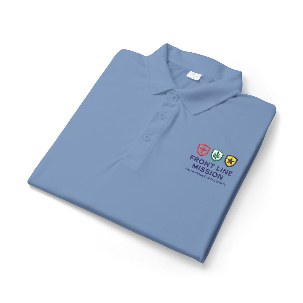 Front Line Mission Embroidered Polo Shirt — Medical, Fire & Police Support