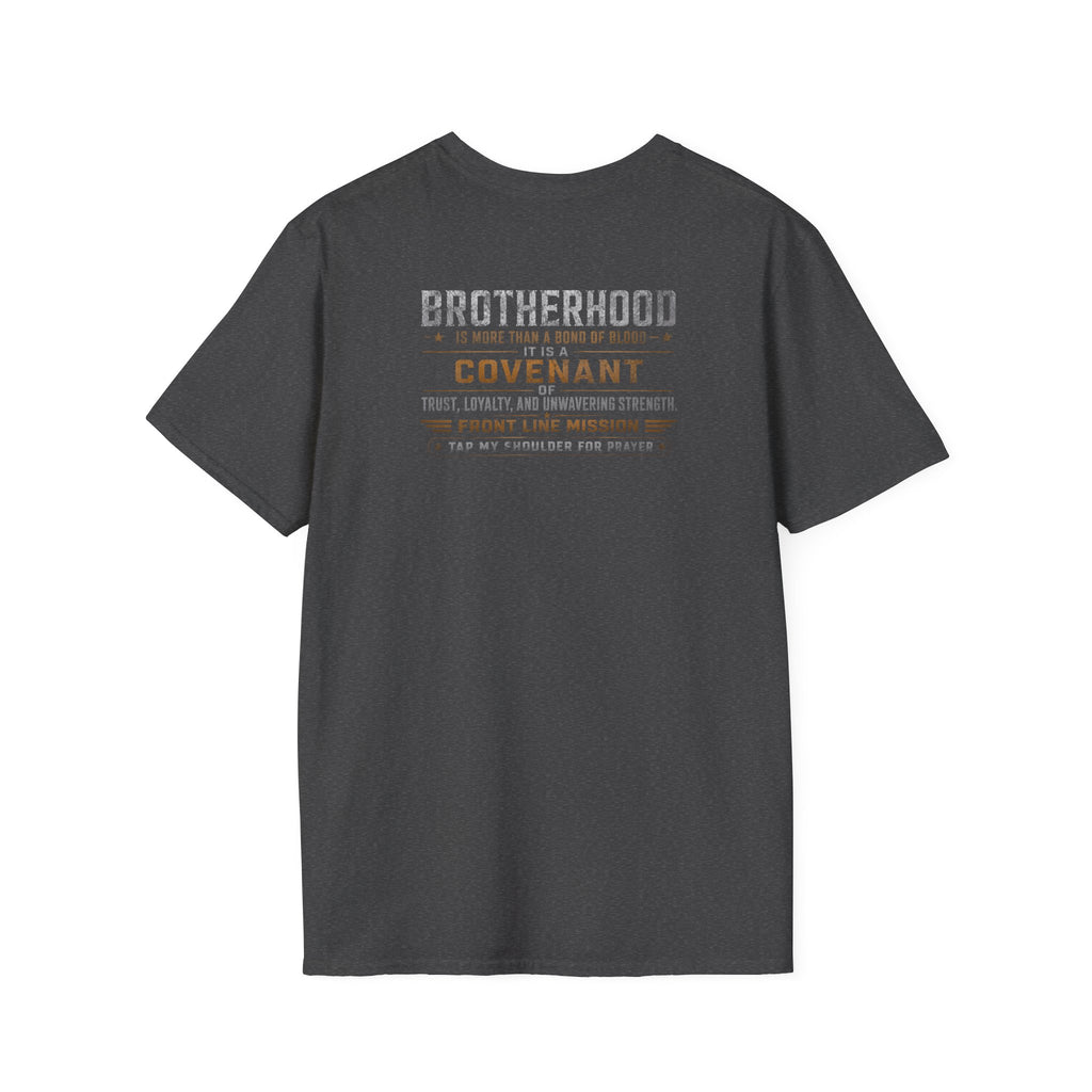 Front Line Mission Logo T‑Shirt — Small Chest Emblem Comfort Tee