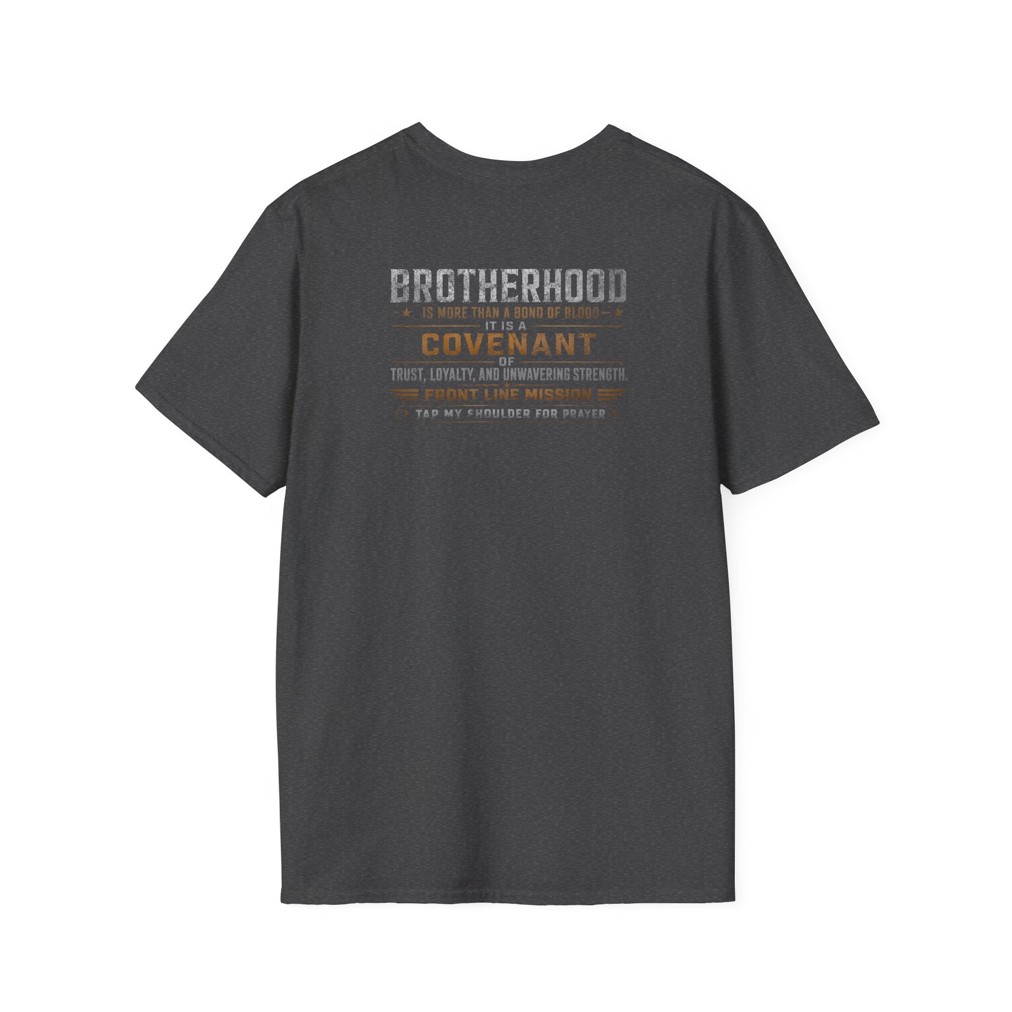 Front Line Mission Logo T‑Shirt — Small Chest Emblem Comfort Tee