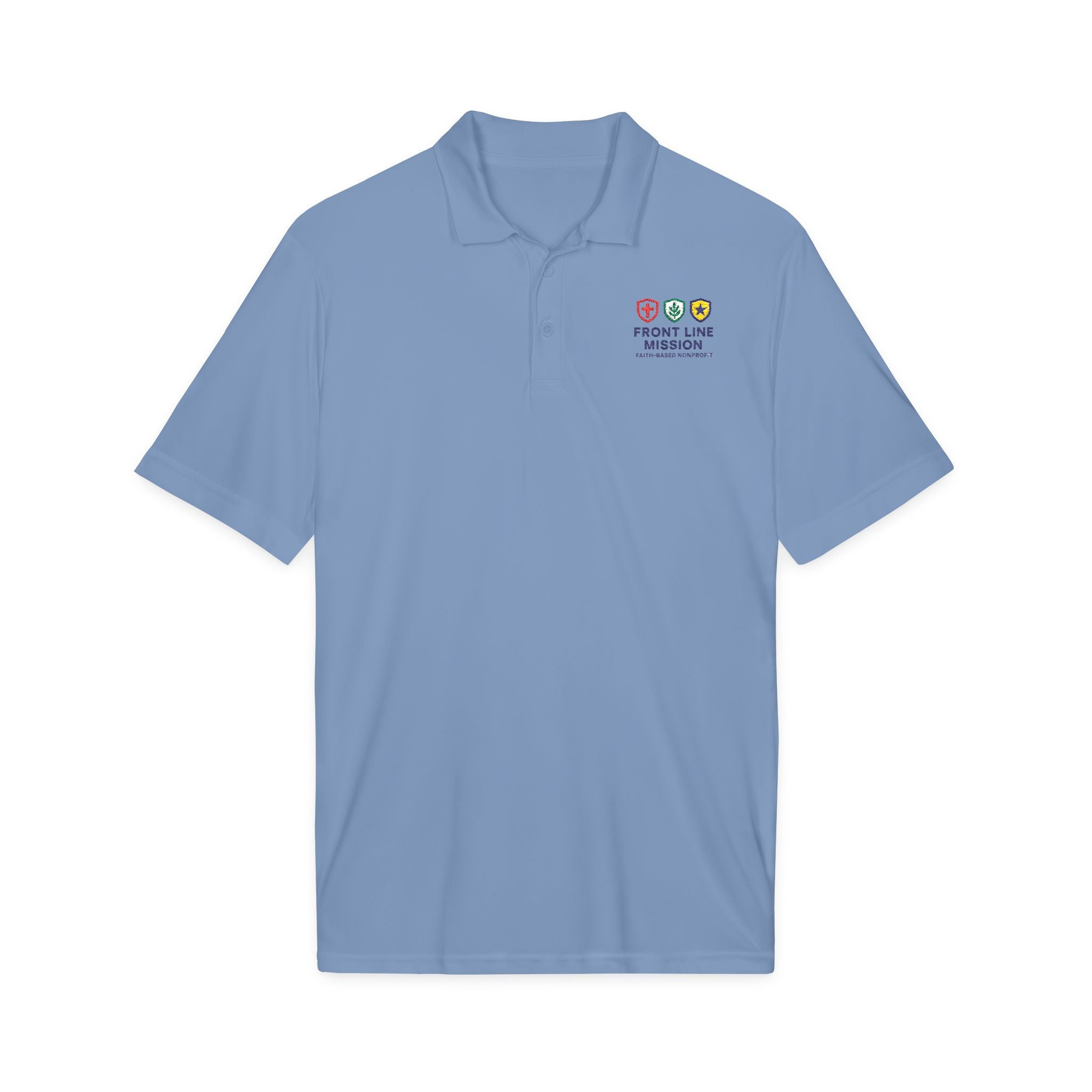 Front Line Mission Embroidered Polo Shirt — Medical, Fire & Police Support