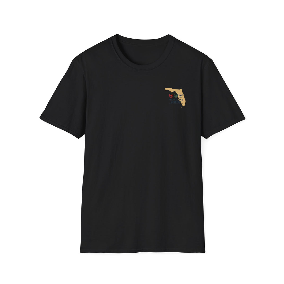 Florida Front Line Mission Tee — Small Chest Logo Volunteer/Charity T-Shirt