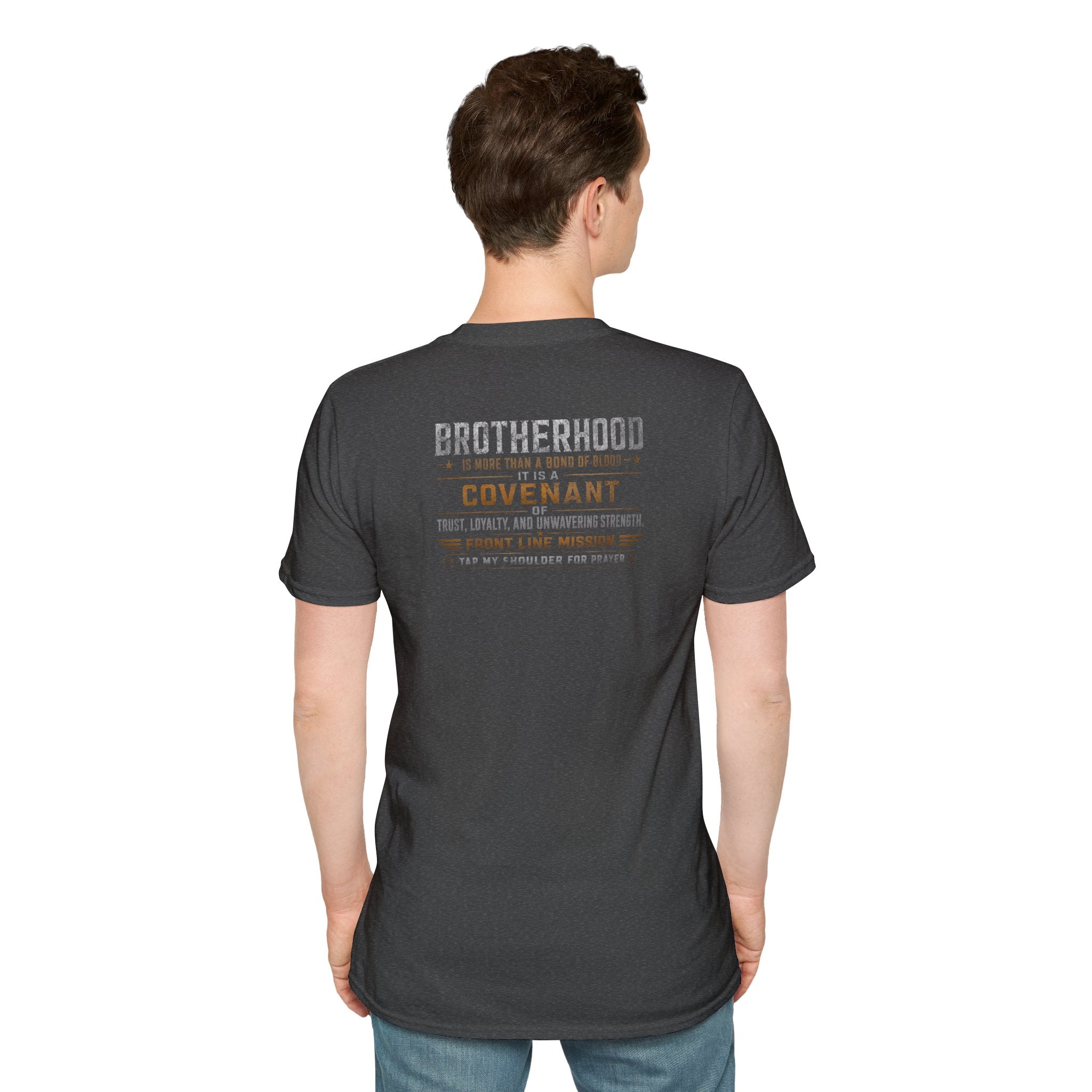 Front Line Mission Logo T‑Shirt — Small Chest Emblem Comfort Tee