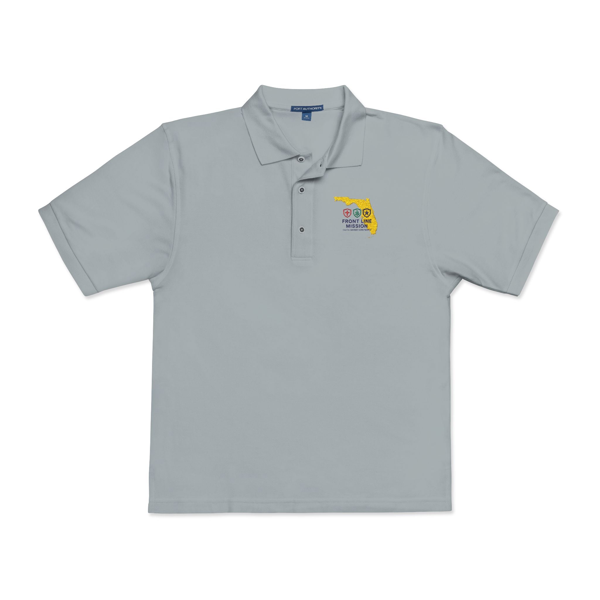 Florida Floral Map Embroidered Polo Shirt