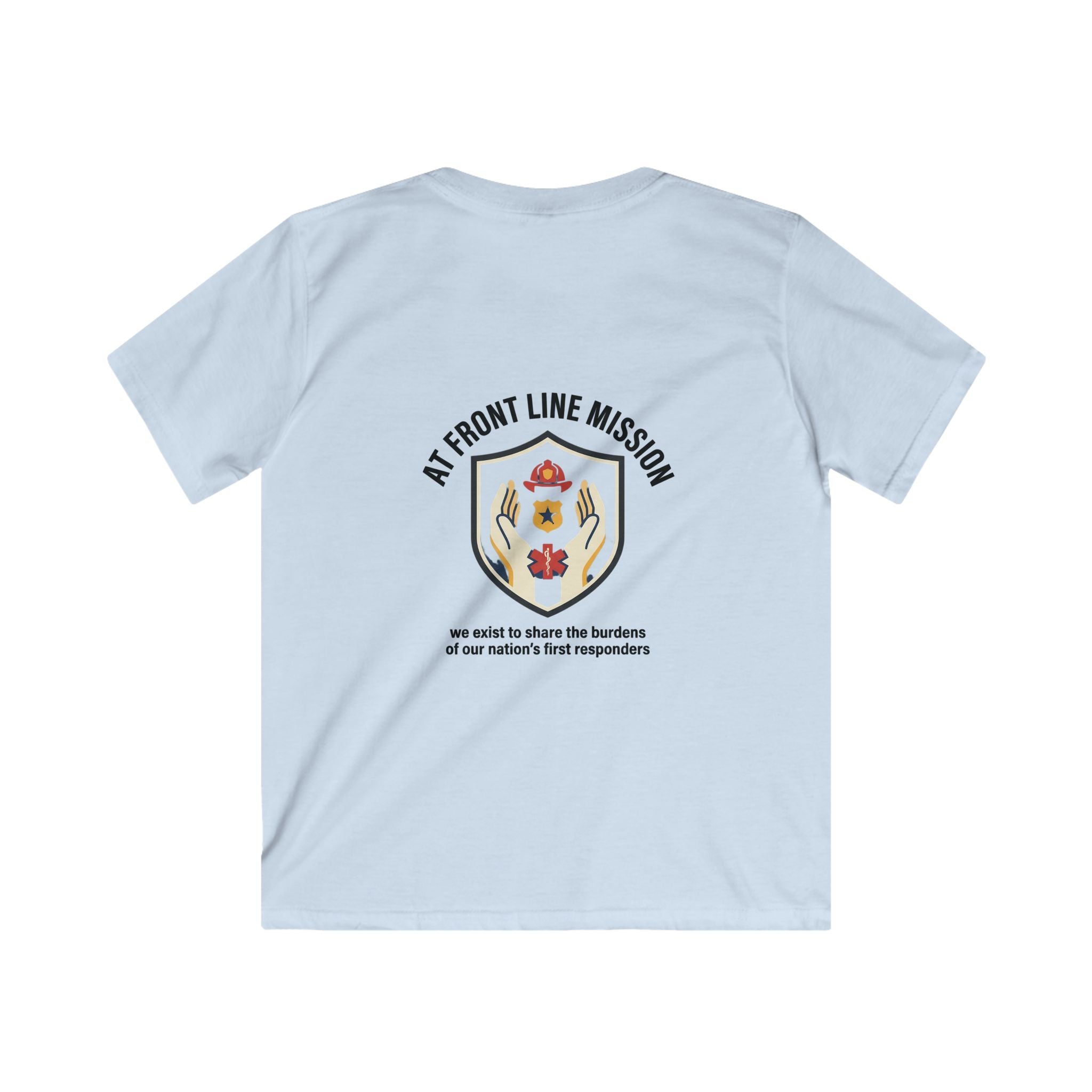 At Front Line Mission Kids T‑Shirt — First Responders Tribute Tee
