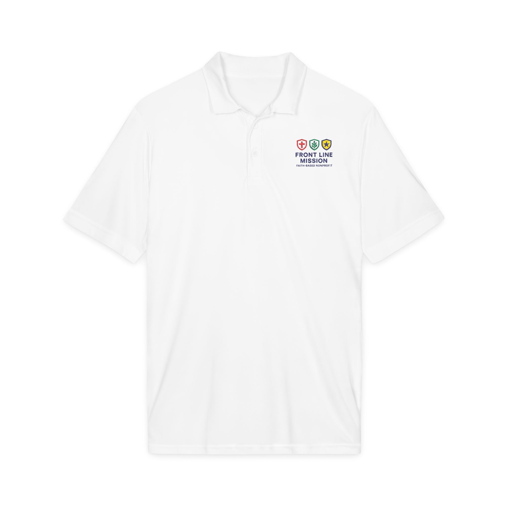 Front Line Mission Embroidered Polo Shirt — Medical, Fire & Police Support