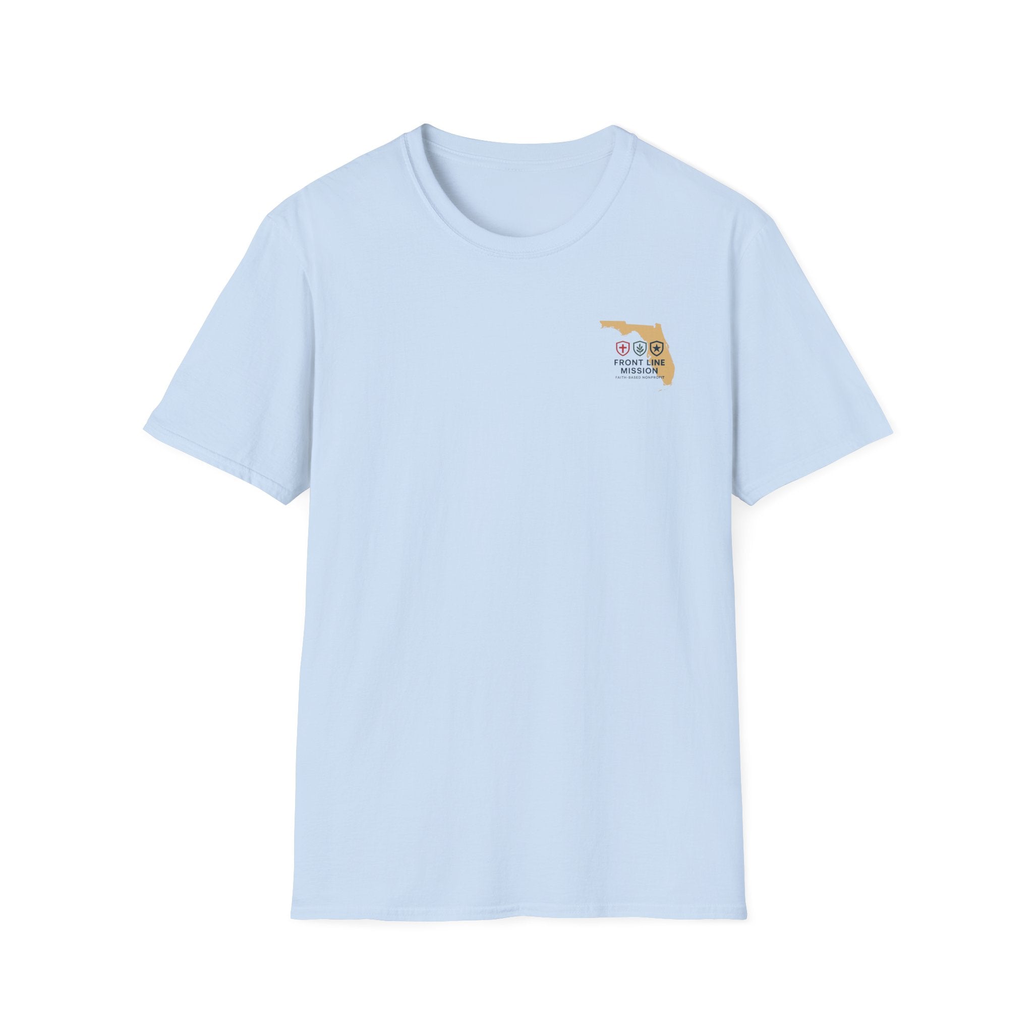 Florida Front Line Mission Tee — Small Chest Logo Volunteer/Charity T-Shirt