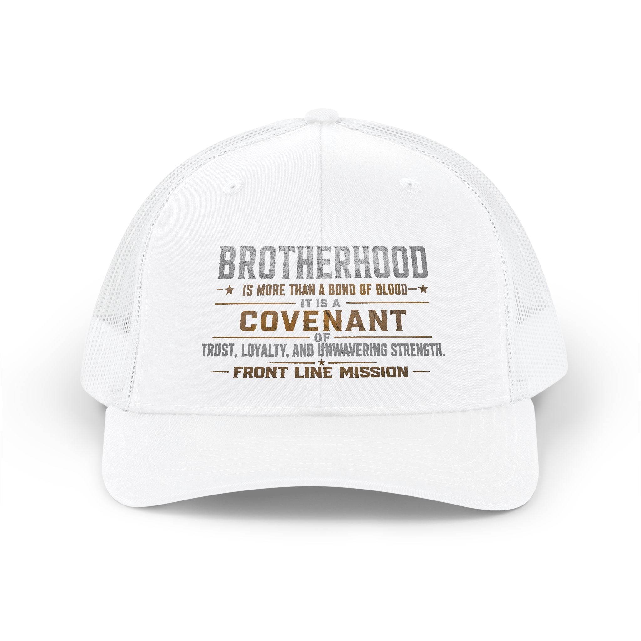 Brotherhood Covenant Trucker Cap — Front Line Mission Snapback