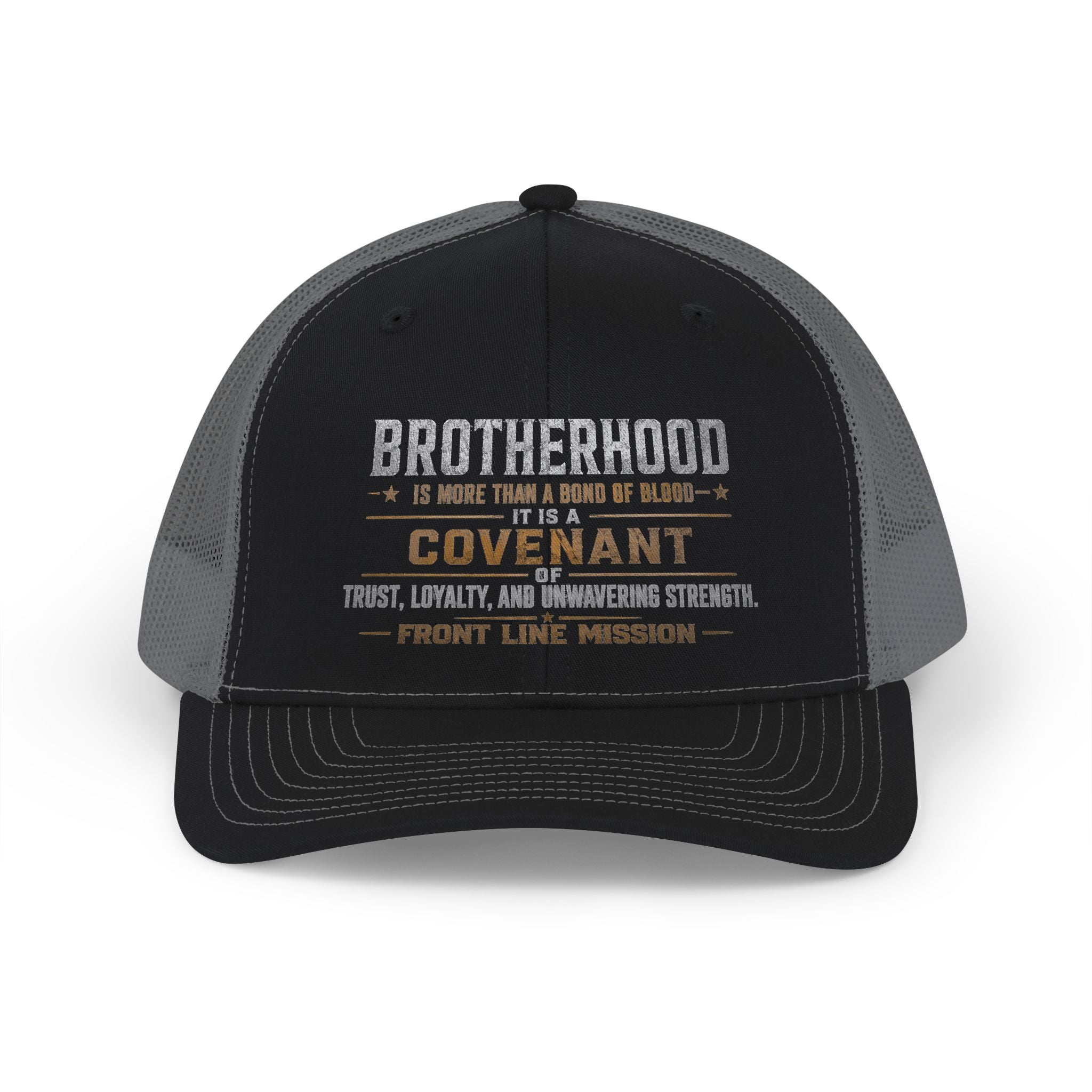 Brotherhood Covenant Trucker Cap — Front Line Mission Snapback