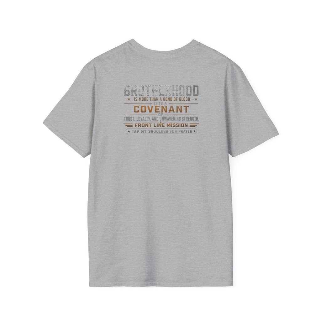 Front Line Mission Logo T‑Shirt — Small Chest Emblem Comfort Tee