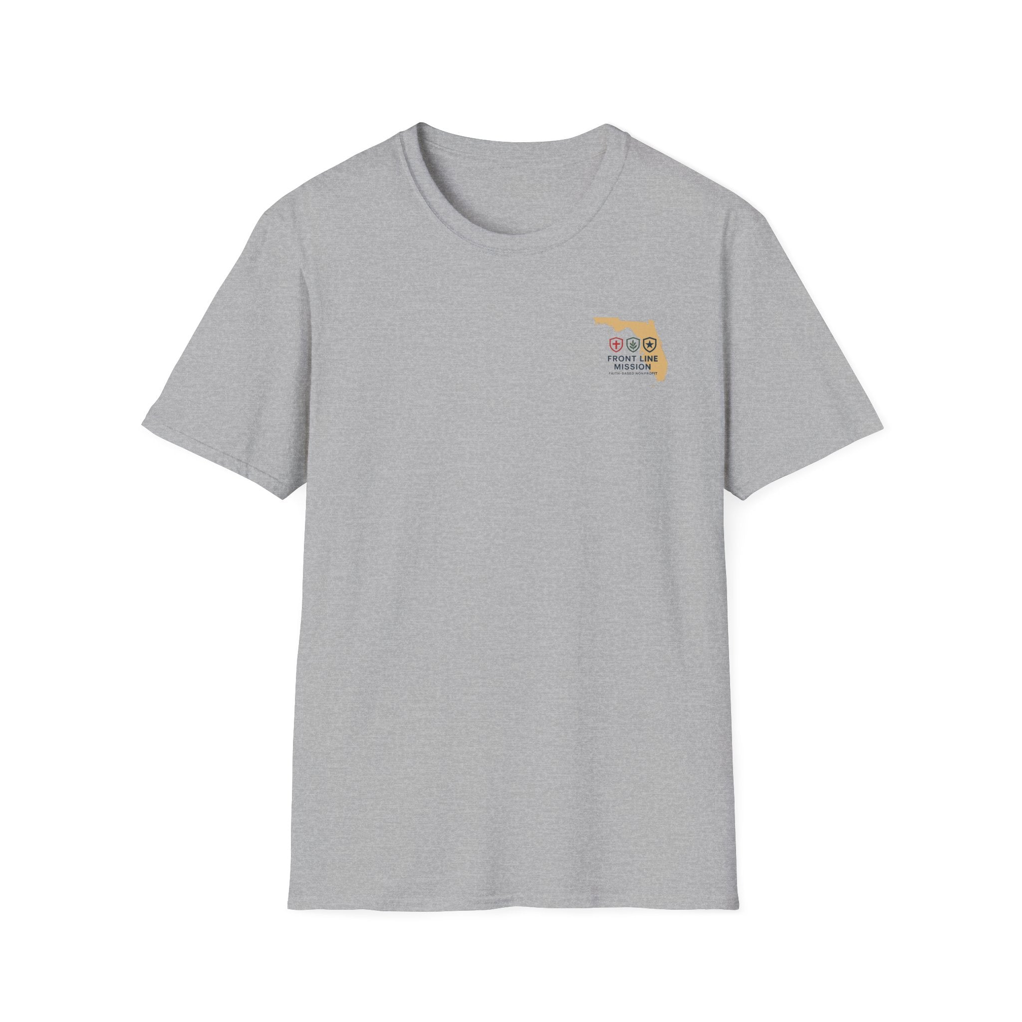 Florida Front Line Mission Tee — Small Chest Logo Volunteer/Charity T-Shirt