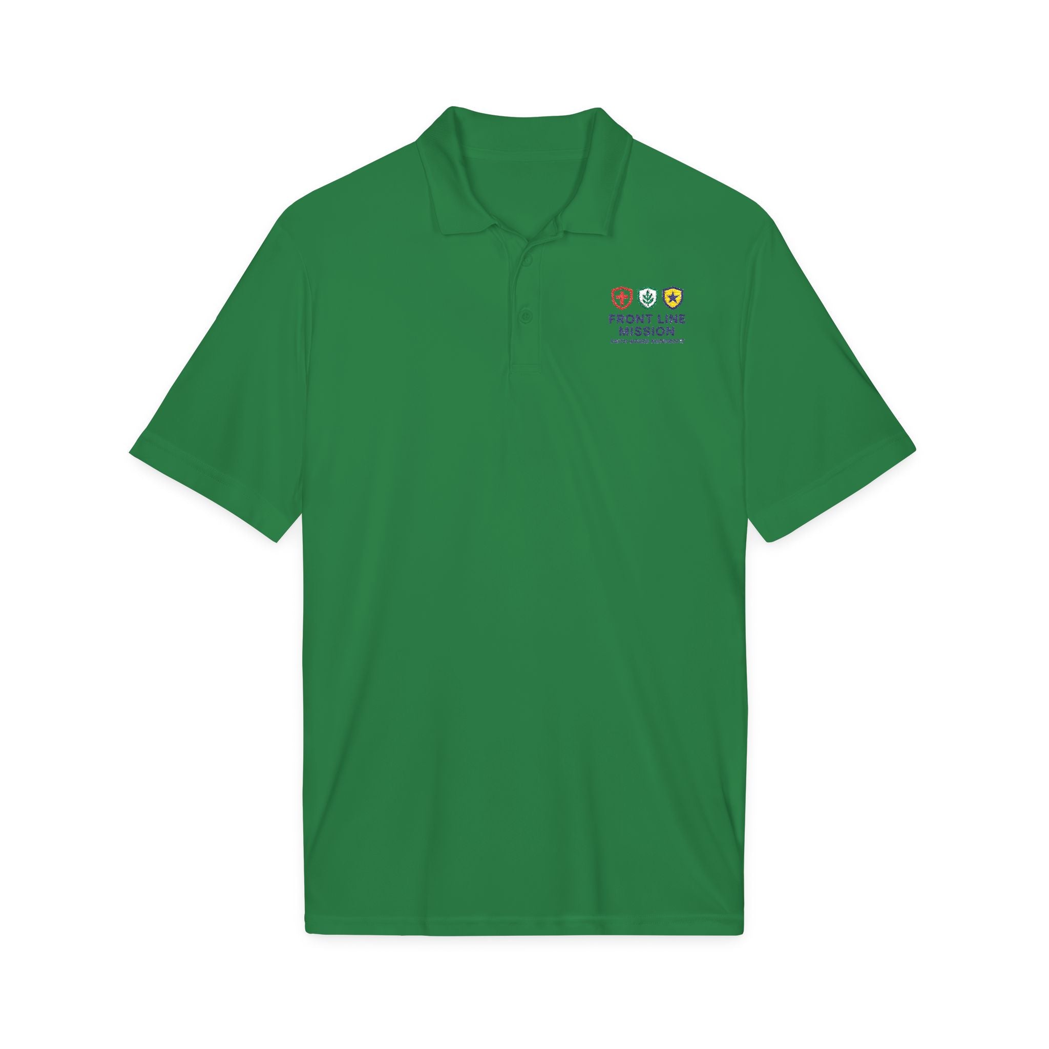Front Line Mission Embroidered Polo Shirt — Medical, Fire & Police Support