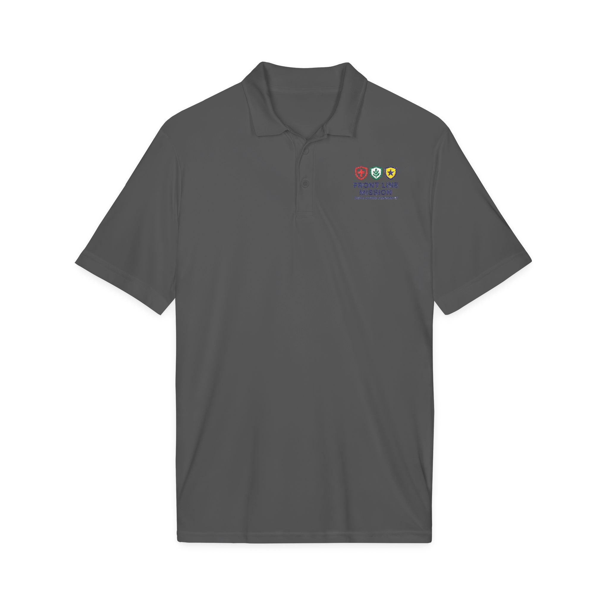 Front Line Mission Embroidered Polo Shirt — Medical, Fire & Police Support