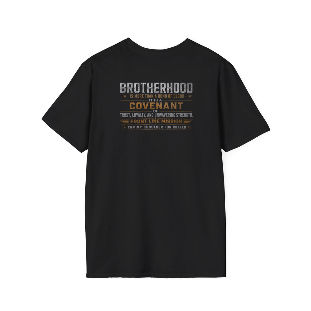 Front Line Mission Logo T‑Shirt — Small Chest Emblem Comfort Tee